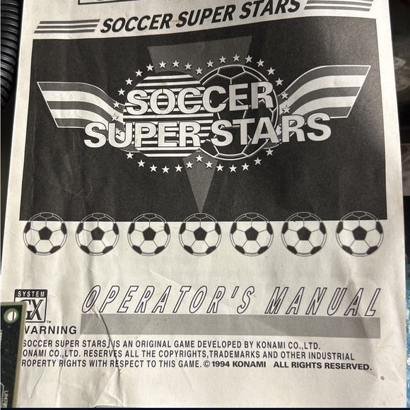 Konami Soccer Superstars 4 Player Kit w/ Cables + Manual Jamma Arcade PCB Board - Picture 9 of 12